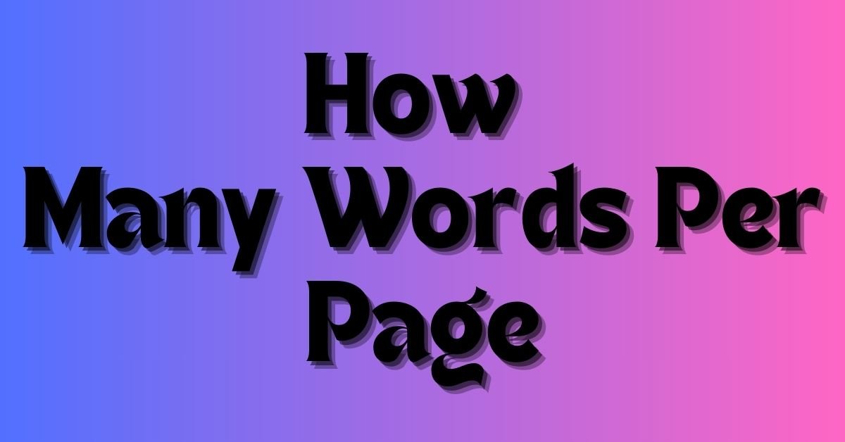 how many words per page