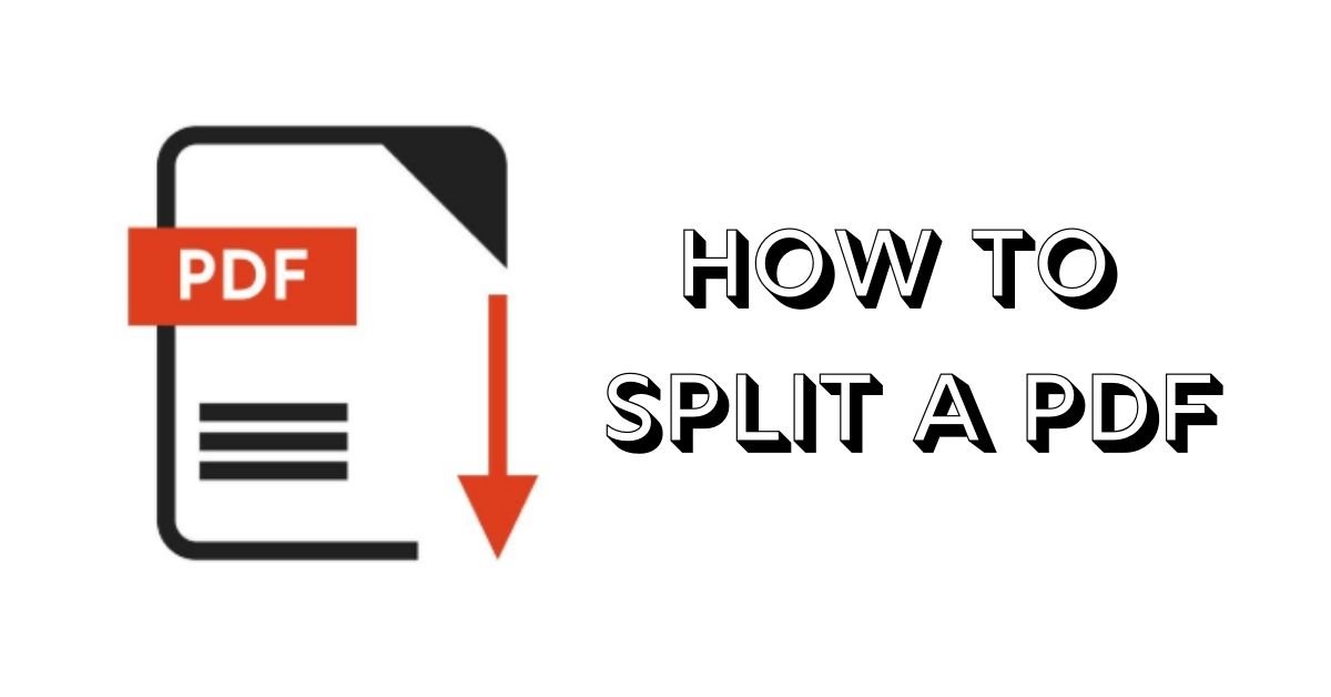 how to split a pdf